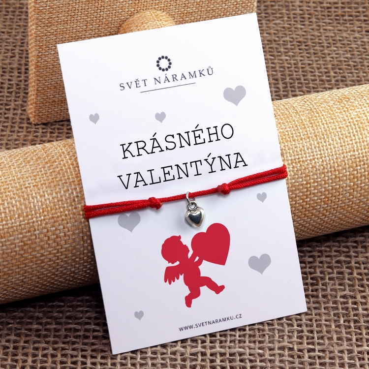 Náramek KRÁSNÉHO VALENTÝNA červený