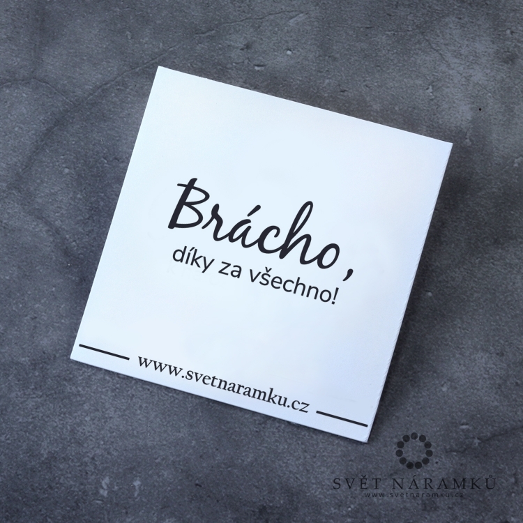 Brácho, díky za všechno - Dárková kartička