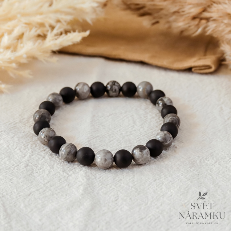 Náramek z minerálů CLIFF