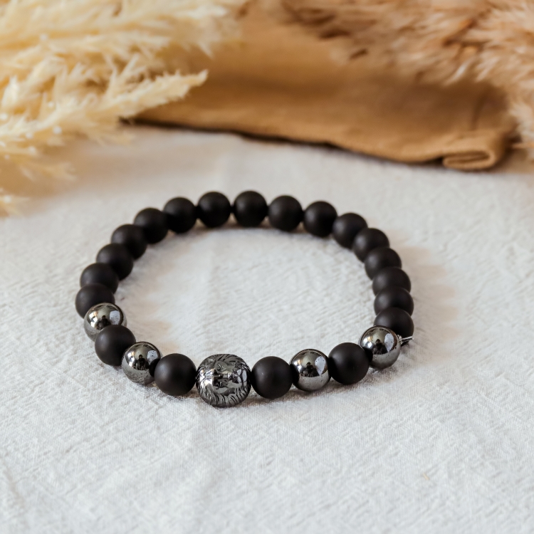 Náramek z minerálů BLACK LION