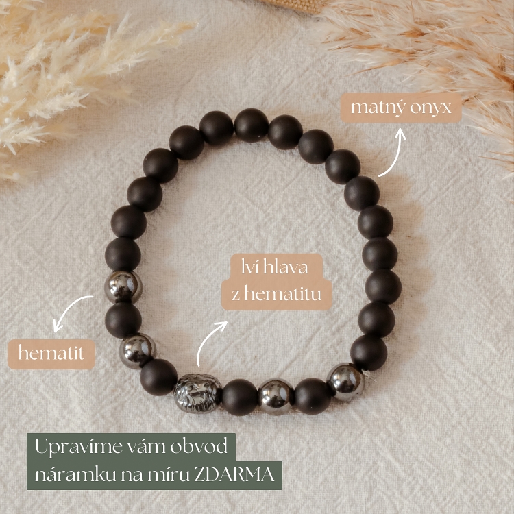 Náramek z minerálů BLACK LION